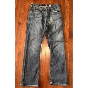 Ariat Men's Bootcut Jeans in Washed Blue Denim